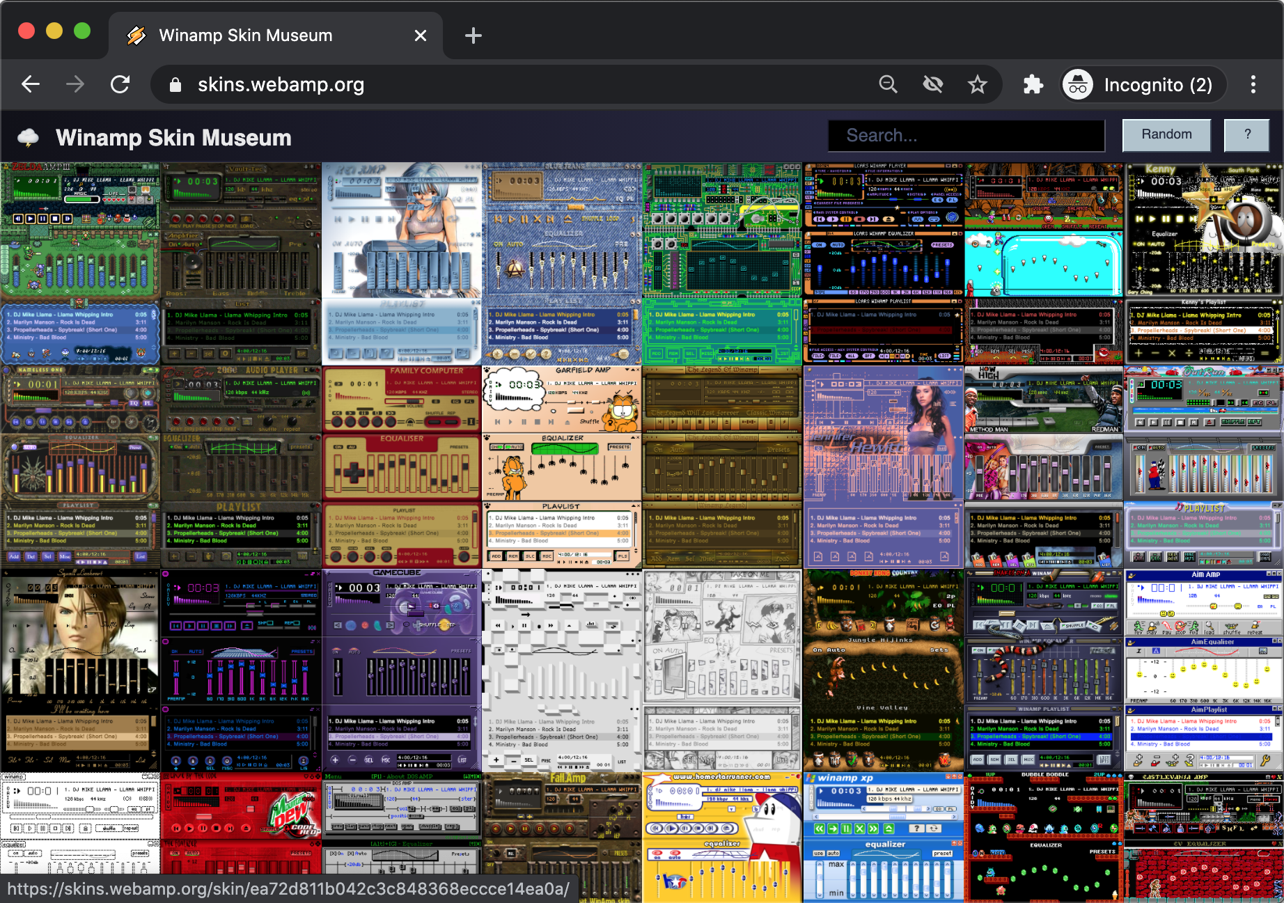 mascaras de winamp